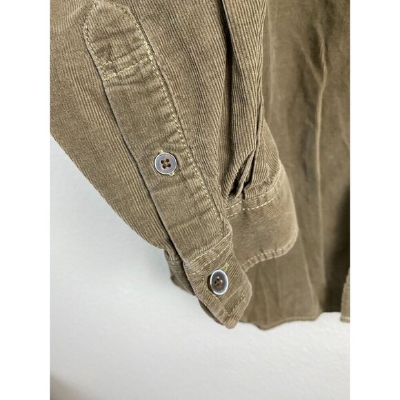 Weatherproof Mens Brown Corduroy Longs Sleeve Button Up Shirt Size Large Western - Picture 11 of 14
